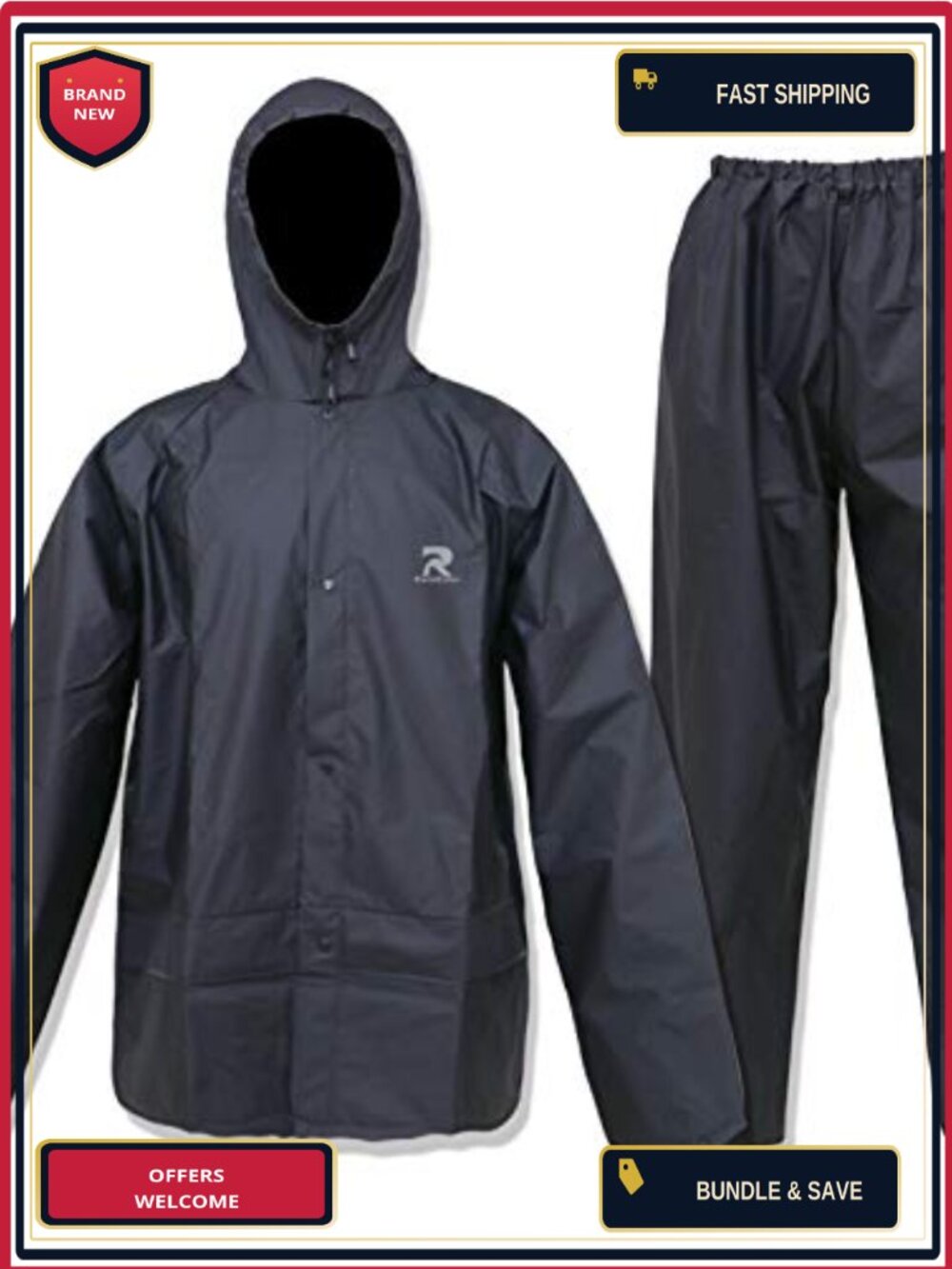 Ultra-Lite Rain Suit Waterproof EVA 2-Piece Coat and Pants